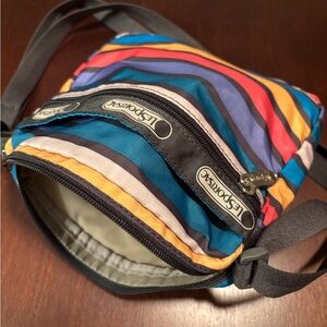 Lesportsac stripe crossbody minibag